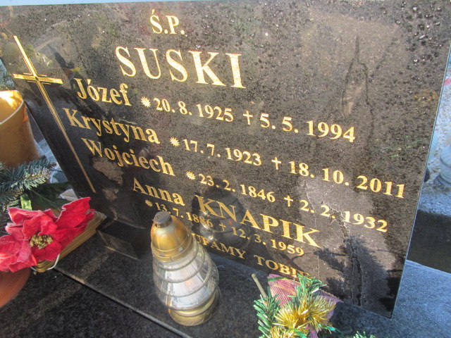 Wojciech Suski 1846 Spytkowice - Grobonet - Wyszukiwarka osób pochowanych