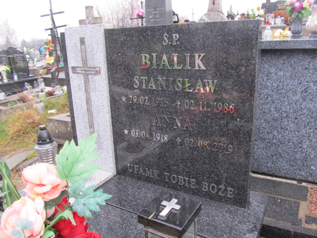 Anna Bialik  1918 Spytkowice - Grobonet - Wyszukiwarka osób pochowanych