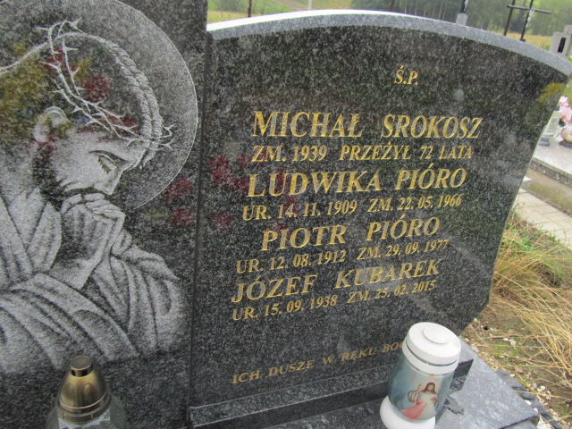 Piotr Pióro 1912 Spytkowice - Grobonet - Wyszukiwarka osób pochowanych