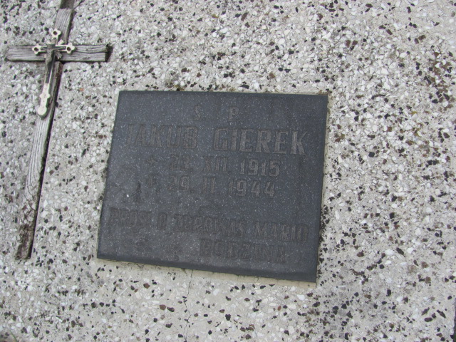 Jakub Gierek 1915 Spytkowice - Grobonet - Wyszukiwarka osób pochowanych